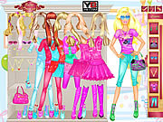 Флеш игра онлайн Barbie Room Dress Up